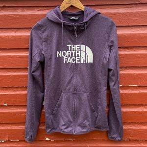 The North Face Purple Full-Zip Half Dome Hoodie Sweatshirt Women's Size S